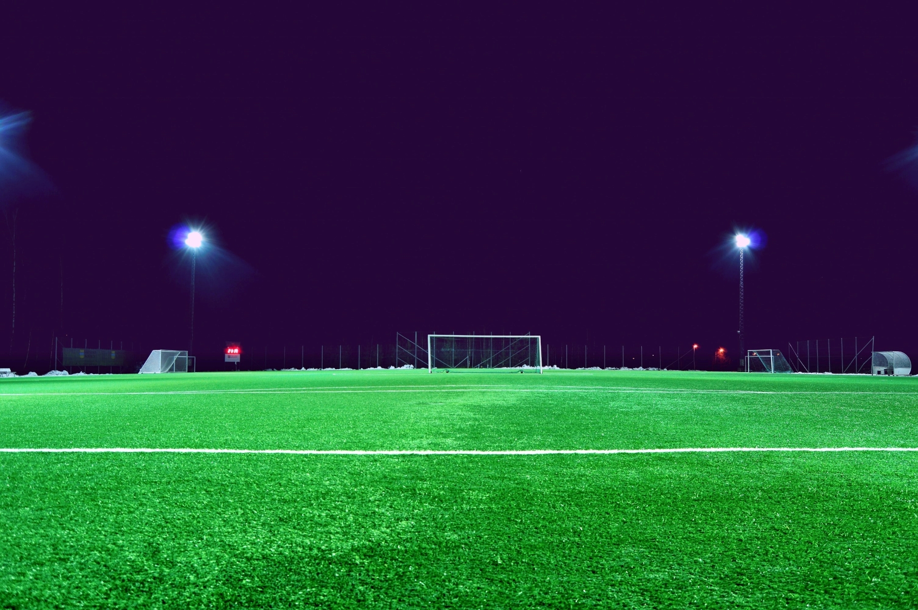View of pitch from a worms eye view